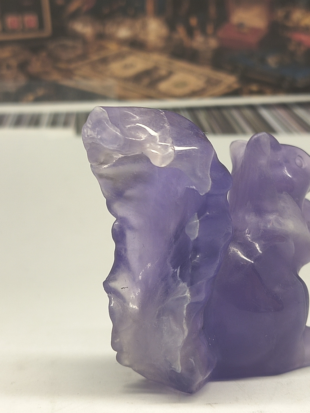 Purple Quartz Crystal Squirrel Figurine - Picture 3 of 9